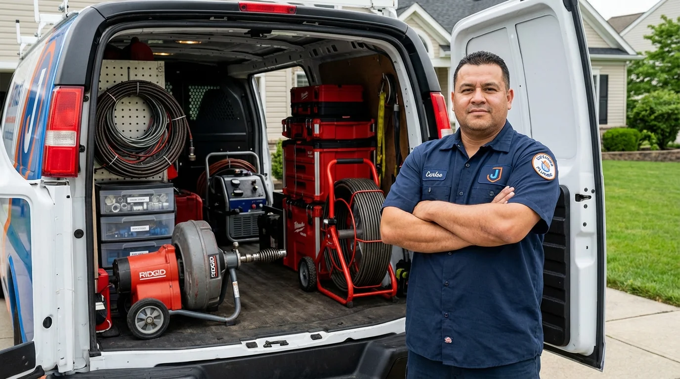 Professional drain cleaning equipment and Johns Plumbing LLC plumber in Owensboro